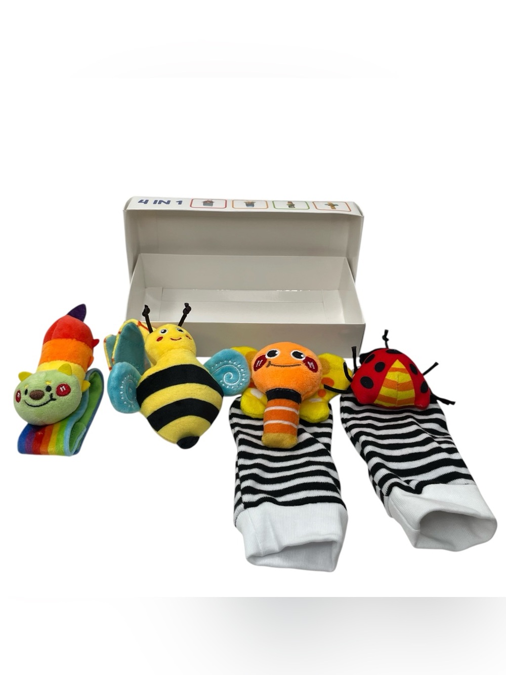 Infinno 4-in-1 Baby Rattle Set Infinnio Bug Series Multicolor 1+ Months